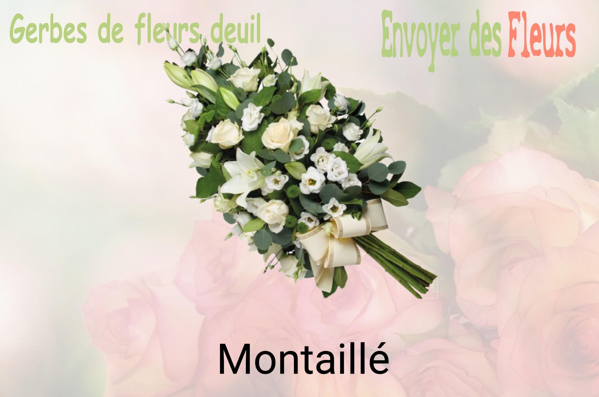 Gerbe de fleurs de deuil livrée à Montaillé